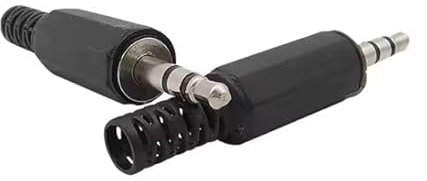 Générique *** x2 Pièces - Lot de 2 Fiches Jack 3,5 mm Stéréo Mâle A Souder - 3 Pôles - Soudure - Prise Casque MP3 - Fiche 3.5mm