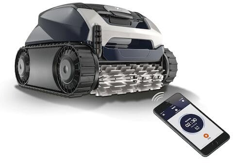 Zodiac Voyager RE 4600 iQ mit App Steuerung iAQUALINK Grösse bis 12x6m alle Schwimmbeckenformen Reinigung der Wände und der Wasserlinie 2 Reinigungsmodi 1066cm² Filterfläche 18m Kabellänge