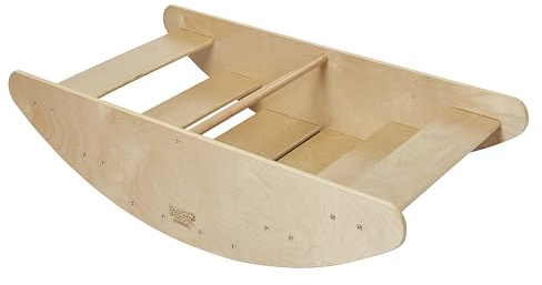 Back2School Express Rocking Boat and Climbing Bridge Arch, Montessori Toy, Natural