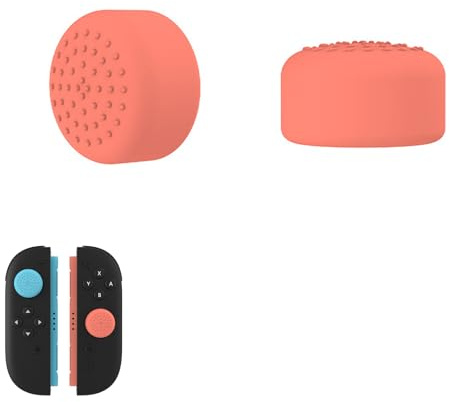 CERFFOOL Joystick-Kappen aus Silikon für Nintendo Switch 2 Joy-Con-Controller Thumb Grip Caps rutschfeste Joystick-Kappen Ersatz (2 Stück Orange)