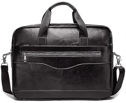FANDARE Herren Aktentasche Ledertasche Dokumententasche Geschäftstasche Business Handtasche Mappe Aktenkoffer Umhängetasche für 15.6 Zoll Laptoptasche Henkeltasche Arbeitstasche Bürota Schultertasche