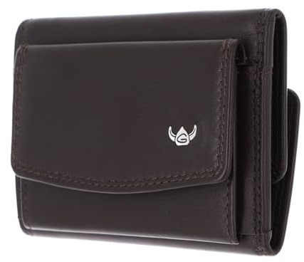 Golden Head Leder Geldbörse Polo RFID Protect Minischeintasche 1314 Dunkelbraun