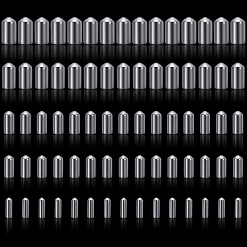 75 Stück Gummi Endkappen 5 Größe Abdeckkappen für Schrauben Vinyl Rundrohr Endkappen Schraubenabdeckung Transparent Gummikappen für Gewinde Schrauben Aufhänger Haken (3mm, 5mm, 6mm, 8mm, 9mm)