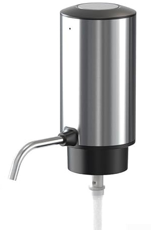 Elektrischer Wein Dekantierer, mit Aerator aus Edelstahl, Wiederaufladbar über USB-C, für Schnelles Dekantieren und Belüften von Weinflaschen, kompatibel mit Standard-Weinflaschen