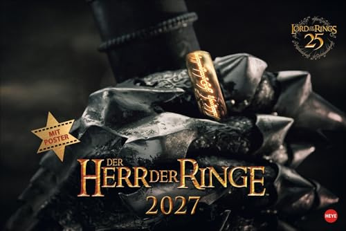 Der Herr der Ringe - Broschurkalender XL 2027 - Heye-Verlag - Wandkalender mit Poster - 45 cm x 30 cm (offen 45 cm x 60 cm)