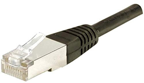 Cordon RJ45 patch S/FTP CAT 6 Noir 0,15 m