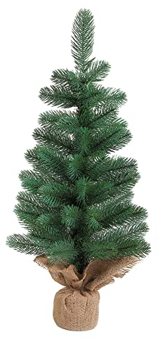 VBS Tannenbaum künstlich ca. 65cm Weihnachtsbaum Christbaum Weihnachten Tischdeko Jutesack naturgetreu weiche Nadeln