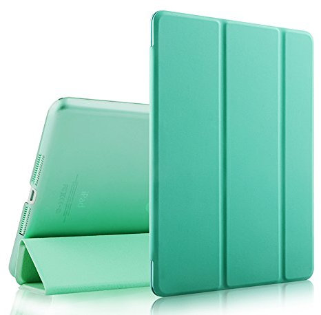 iPad Mini Funda, iPad mini 2 Carcasa, EssVita Tres Dobleces Elegante Del Soporte Estela Del Sueño Tirón Magnético Cuero de la PU Tapa Dura para Apple iPad Mini 1/2/3 Menta verde
