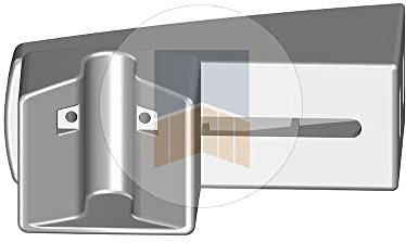 Boîtier V de réception en applique en Aluminium pour serrure de portail coulissant motorisé. - Blanc Ral 9016 givré