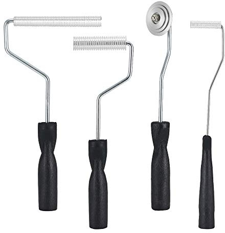 Kit d'outils de rouleau en fibre de verre, 4 pièces en résine de fibre de verre pour réparation de baignoire, douche, baignoire, bateau