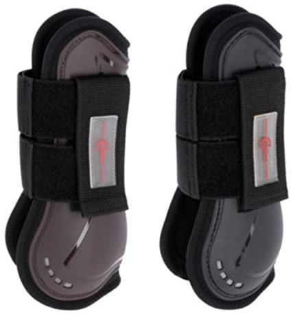 Covalliero 3211617 Gamaschen Tecair Paarweise Vorne, Schwarz, Cob