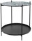 broste Copenhagen Trista - Mesa de cristal y hierro (44 x 46 cm), color negro