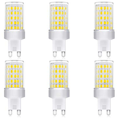 G9 LED Lampe 10W, Ersatz 80W Halogen Leuchtmittel, LED Birnen Kaltweiß 6000K,G9 LED Keramik Lampe 2835 SMD, AC 220-240V, Energiesparlampe 10W, LED Leuchtmittel 800 Lumen, Nicht Dimmbar, 6er Pack