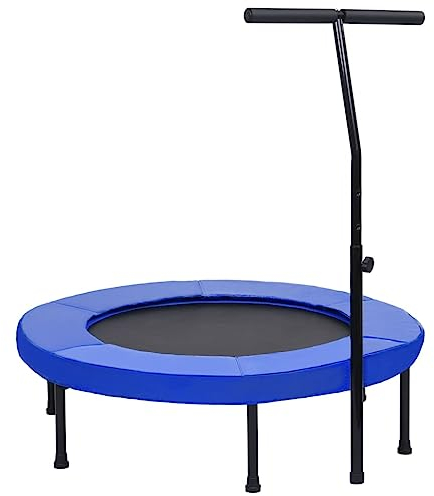 vidaXL Trampolino da Fitness con Manico e Tappetino di Sicurezza Tappeto Elastico da Salto Accessori Fitness Palestra Casa Interni Esterni 102 cm