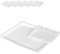 Tradineur - Pack de 6 bandejas y blondas Rectangular - Fabricación de cartón Que Incluyen blondas caladas 100% reciclables - Apto para Uso alimentario - 34 x 42 cm - Color Blanco