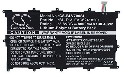 HHRX Neue wiederaufladbare akku für G Pad 10.1, G Pad Tablet 10.1, V700, VK700 (8000mAh) BL-T13, EAC62418201