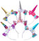 Einhorn Haarreif für Kinder, 6 Stück Einhorn Headband Stirnband Bunt mit Unicorn Horn, Einhorn Haarschmuck für Karneval Ostern Geburtstag Birthday Party, Unicorn Haarreif Unicorn Stirnband