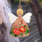 Engel Weihnachtsbaumschmuck aus Holz Beidseitig Handbemalt 9.5 х 7.5 х 0.5 cm Besonderer Christbaumschmuck Christbaum-Behang Engel und Schutzengel für das ganze Jahr