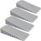 Oksdown 4 pièces Gris Cale Porte Caoutchouc Souple Antidérapante Bloc Hauteur Réglable Arrêt de Porte Pour Genre Carrelage, Sol,Béton, Ciment,Tapis