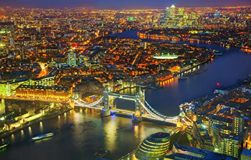 LHJOYSP Puzzle 3D Kinder 3D Puzzle 1000 Teile City Bridge Themse Tower Bridge London UK 75x50cm