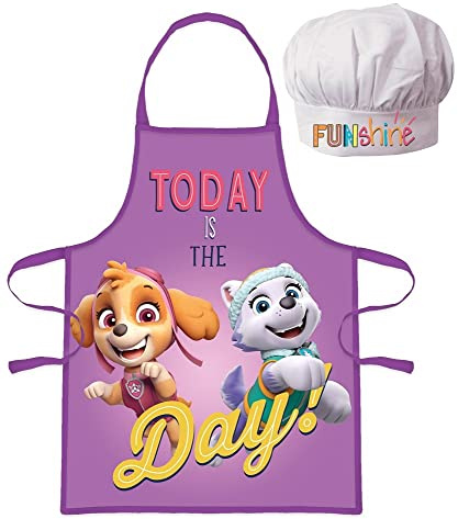lau-fashion Paw Patrol Sky Kinder Lila Kochschürze Mädchen Kindergarten Everest Schule Backset