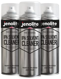 JENOLITE IPA Nettoyant Solvant | 3 x 500 ml | Nettoyant de contact isopropanol à séchage rapide, idéal pour les équipements électriques