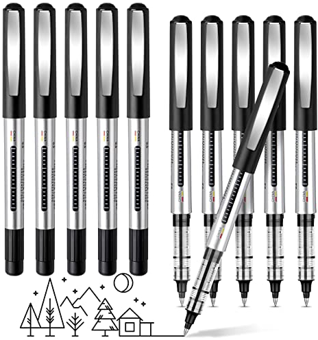 Kugelschreiber, 10 Stück Stifte, Schreibt Reibungslos Gelschreiber, Schnell Trocknend Gel Pen, Gel Kugelschreiber, Gelstifte Schwarz, Tintenroller Stifte für Schulsachen, Schreiben, Geschäft - 0.5mm