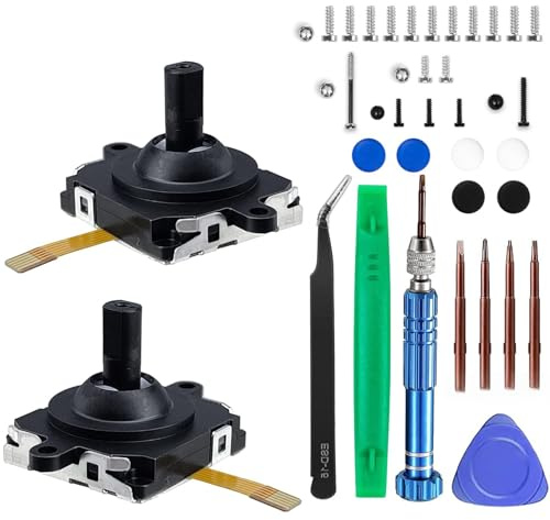 Gorliskl Lot de 2 joysticks analogiques de rechange pour contrôleur Oculus Quest 2, kit de réparation de joystick analogique pour Oculus Quest 2
