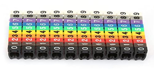 Wire Numbering Marker, Wire Number Labels, Colorful Cable Markers Number Kits, Clip-On Digital Number Tube Cable Marker Wire Numbering Kit