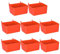 sunn Kit de 8 Bacs de Panneau Perforé Kit de Rangement de PièCes de Panneau Perforé Accessoires de Panneau Perforé Bacs D'éTabli pour Organiser le MatéRiel (Rouge)