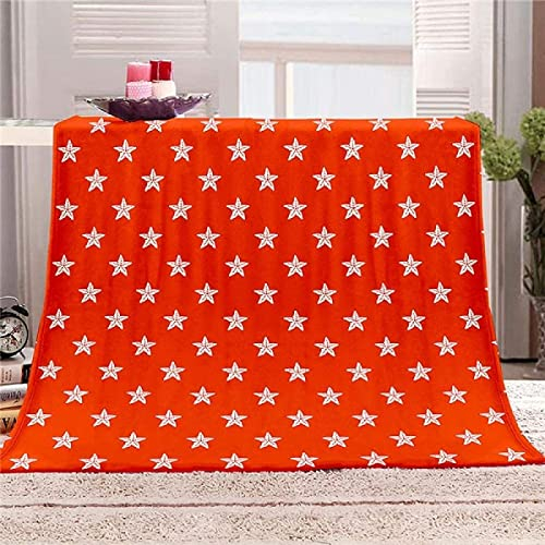 Kuscheldecke Roter Stern, Flauschig Weich und Warme Fleecedecke für Bett Couch, 3D Decke Roter Stern Flanelldecke Sofadecke Wohndecke 220x240 cm