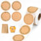 MININUSI Geschenketiketten zum Kleben, 500 Blatt Beschriftung Etiketten Marmeladengläser, 5cm Aufkleber Marmeladenglas, Klebeetiketten Kraftpapier Aufkleber, Geschenk Aufkleber, Marmeladen Etiketten