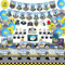 Obussgar Polizei Geburtstag Party Dekorationen - Polizei Party Supplies einschließlich HAPPY BIRTHDAY Banner, Kuchen Topper, Geschenk-Taschen, Luftballons, Tischdecke für Kindergeburtstag Party