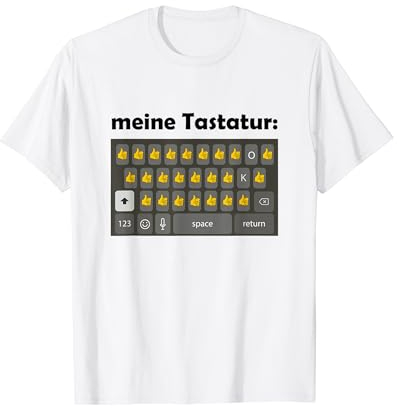 meine Tastatur Daumen hoch für Papas lustiges T-Shirt
