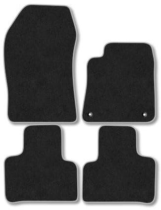 Citroen C5X (2021+) Carpet Car Mats | Grey Edge Trim Tailored Fit Floor Mats Full Coverage Protection Accessories Easy Clean Anti Slip Made in the UK
