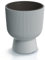 Blumentopf Blumenkübel Pflanzentopf Pflanzkübel DBMIG mit Einsatz Zylinderdesign Höhe 36,5 cm Gerillt Rippen-Design Übertopf Rillen Grau ⌀ 29,8 cm