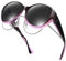 URUMQI Überzieh Sonnenbrille für Brillenträger Damen - UV400 Schutz, Blendschutz, Polarisiert, Fit Over Brille, Ultra Leicht, Katzenauge, Lila Rahmen