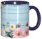 UUYHHGB Ceramic Mug 11 Oz Classic Colored Fun Printed Stylish Coffee Mugs with Gift-Box Packaging for Home Office Decor, Microwave Safe, Teal Barn Door Floral