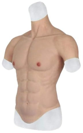 Faux ventre en silicone réaliste pour homme - Costume de bal masqué (B)