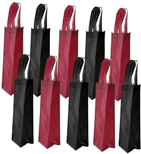 BELLIFFY 10pièces Sacs à Vin Non-tissé Sacs De Transport Pour Bouteilles De Vin Pour Offrir Des
