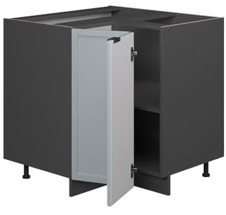 Vicco Corner cabinet Fame-Line, Light blue-grey, 80.5 cm, WT Oak