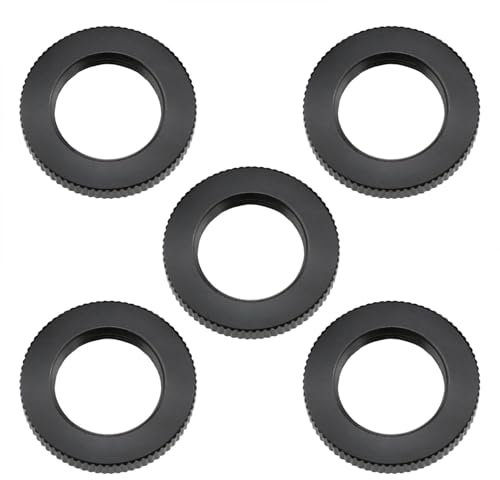 FINBe Knurled Microphone Bracket Nut Microphone Bracket Nut 5/8''-27 Double Lock Nut for Microphone Screws 5PCS