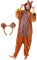 corimori Flauschiges Bären-Kostüm für Erwachsene mit Haarreif | Karneval Kostüm Onesie für Damen, Herren | Körpergröße 150-160cm