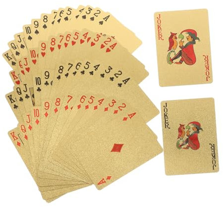 ibasenice Luxuriöse Goldene Pokerkarten Originelles Kartenspiel Für Partys Und Bars