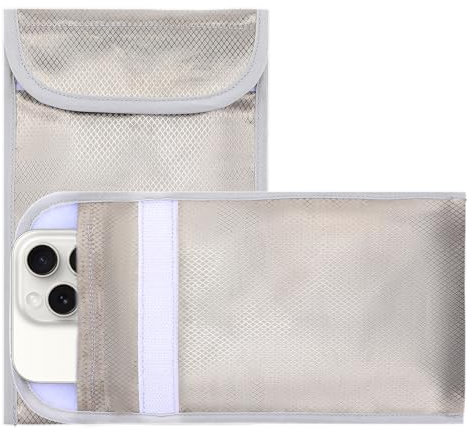 AOZUO EMF Blocking Shield Sleeves for Cell Phone, Faraday Pouch, EMF Blockierschutzhüllen für Smartphone, EMF Blocker for Cell Phone für Sicherheit und Privatsphäre vor 5G WiFi GPS RFID