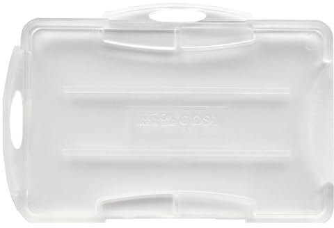 Schmalz® 10 Stück Kartenhalter doppelseitig für zwei Karten offen Ausweishülle EC-Schutzhülle Ausweishalter Werksausweis ABS-Material bruchfest