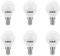 Unibulb E14 LED Light Bulb, Small Edison Screw (SES) 4.2W 470lm, 40W Equivalent, Warm White 3000K, Golf Ball Bulb (P45), Energy Saving LED, 220-240V, Non-Dimmable, 25yr lifespan, Pack of 6