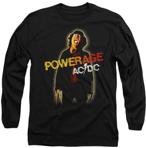 ACDC Powerage Mens Long Sleeve T Shirt, Black, X-Large