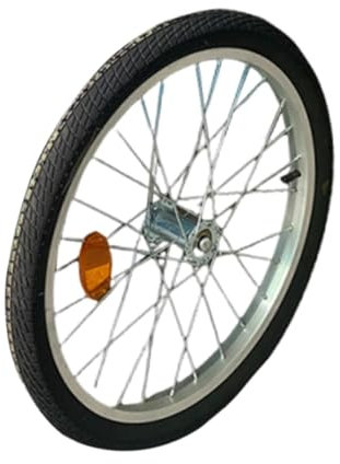 perfk Fahrradanhänger Ersatzrad Leichtes Aluminiumrad mit Premium Gummibereifung Einfacher Austausch Hohe Traktion Outdoor Komponente, 16 Inch