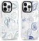 Foonary 2 Pack Transparent Conch Shell Print Phone Case for iPhone 12 Pro Max 6.7,Soft Silicone with Design Aesthetics Clear Pattern Cases,Shockproof Bumper Protector Cover,Girls for iPhone 12Pro Max